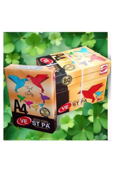 abnturk 5 Top ( 1 Koli ) A4 Kağidi 1 Kalite 80gr 2500 Adet A4 Fotokopi Yazici Kağıdı Doğa Dostu %100 Selülöz