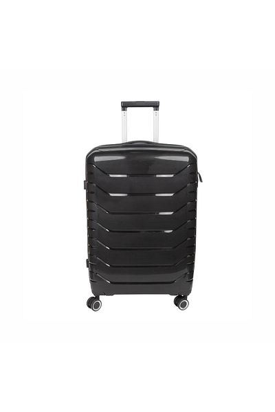 Naimeed Company Troler de călătorie Mic S, Naimeed D5966, 4 roți duble detașabile la 360 de grade, PP, Negru, 37x20x48cm