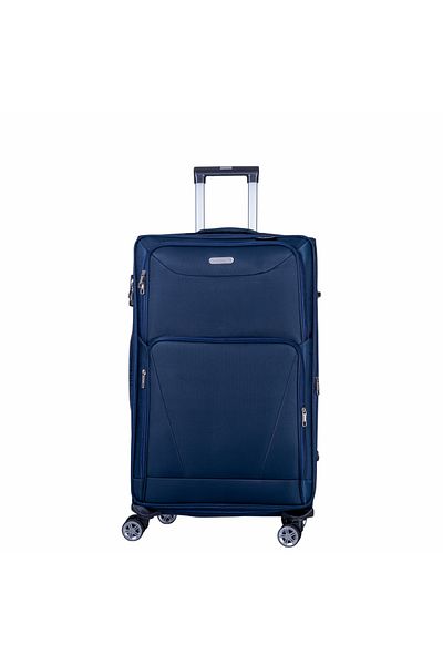 Naimeed Company Cărucior mic de călătorie, Naimeed D5999, 4 roți duble rotative la 360 de grade, material textil, albastru, 35x21x58cm