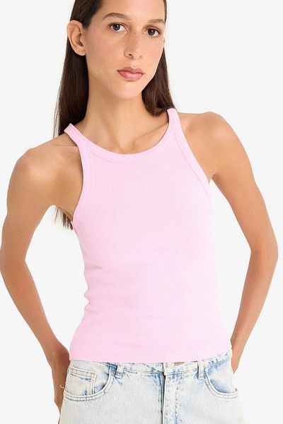DeFacto Slim Fit Slim Fit Halter Neck Κορδόνι Καμιζόλα Αθλητής E2176AX25SP