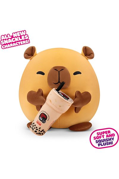 Zuru Snackles Series 2 Capybara & Boba 14 Inch Plush by ZURU, Ultra Soft Plush, Collectible Plush with...