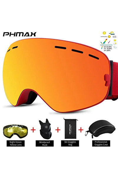 Choice نظارات PHMAX للتزلج على الجليد XJ-0104-GP للرجال والنساء، نظارات OTG ل...