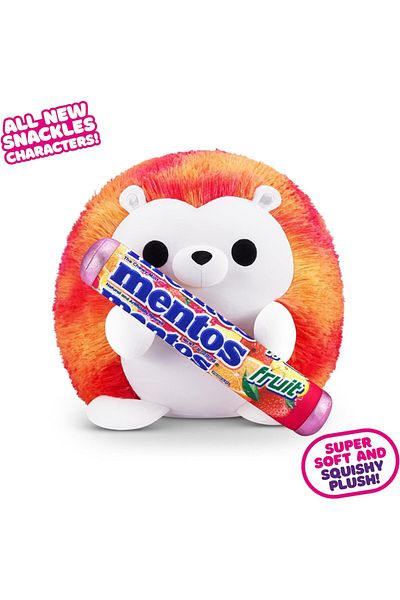 Zuru Snackles Series 2 Hedgehog & Mentos 16 Inch Plush by ZURU, Ultra Soft Plush, Collectible Plush wi...
