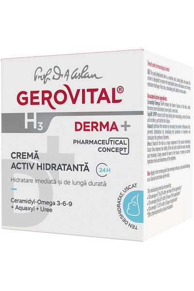 GEROVITAL Crema activ hidratanta 24h Gerovital H3 Derma+