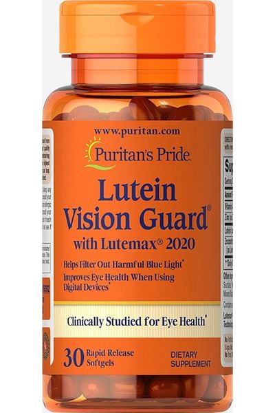 Puritan's Pride Lutein Blue Light Vision Guard with Lutemax 2020 – 30 Softgels