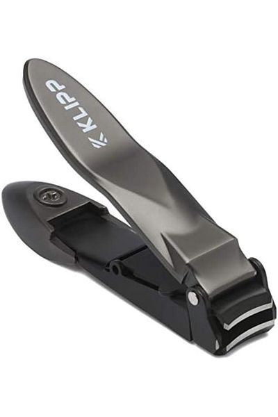 KLIPP Nail Clippers for Men with Catcher - Razor-Sharp Heavy Duty Self-Collecting Nail Cutters