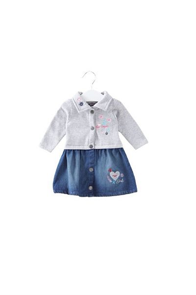 Lee Cooper Rochie fete, Lee Cooper, Gri/Albastru 60 CM