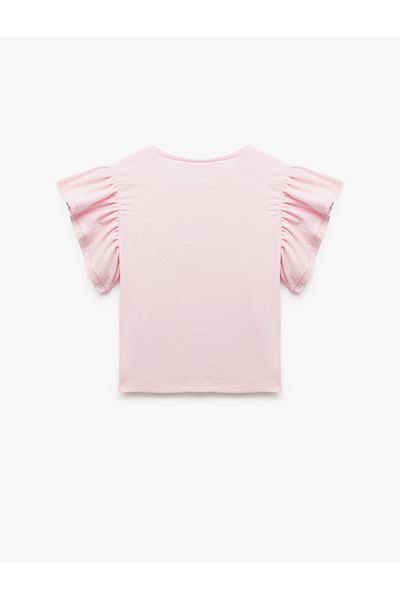 Koton Bürümcük Short Sleeve Crew Neck Lace Blouse