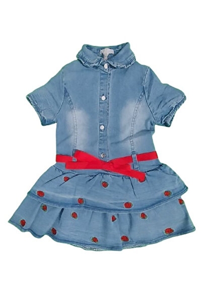 Loleta Φόρεμα για κορίτσια τζιν Loleta Μπλε/Κόκκινο 95 CM