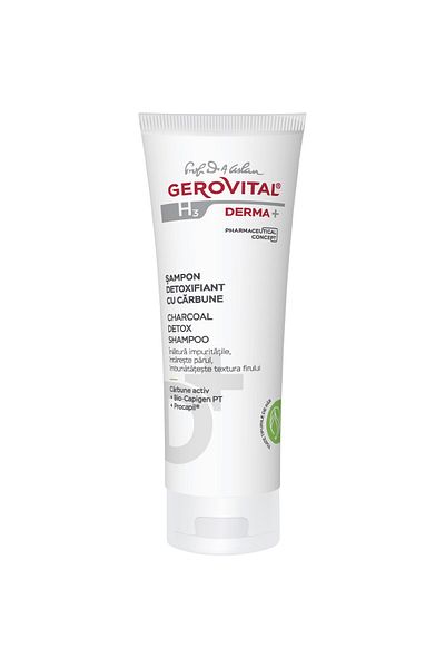 GEROVITAL Sampon detoxifiant cu carbune Gerovital H3 Derma+