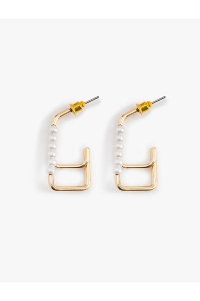 Koton Geometric Pearl Earrings