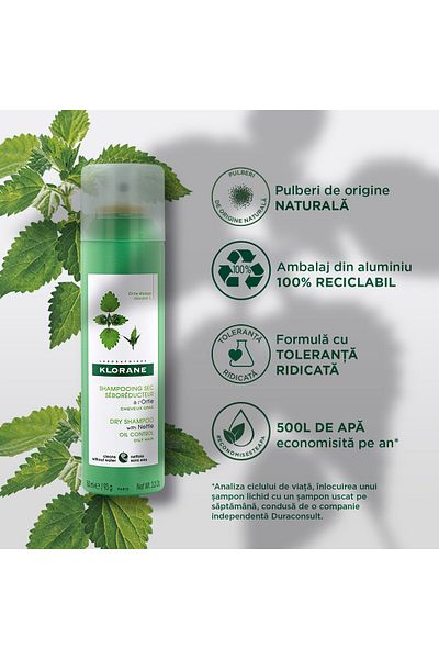 Klorane Klorane Urzica Sampon uscat 150 ml
