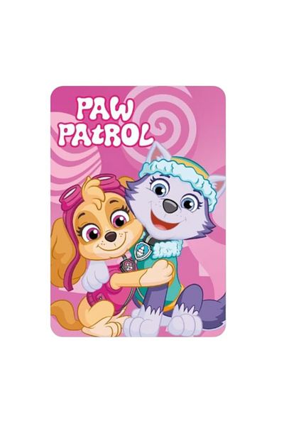 PAW PATROL Fleece Patura, 100x140 cm, Roz, Patrula Cățelușilor Skye și Everest