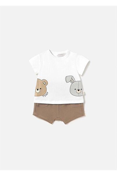 MAYORAL Baby Boy T-Shirt Shorts Suit White 1206