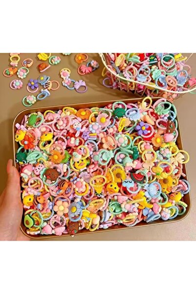 MutluBiDünya Lily Kız Bebek Çocuk 10 Çift Minimal Lastikli Figürlü Toka