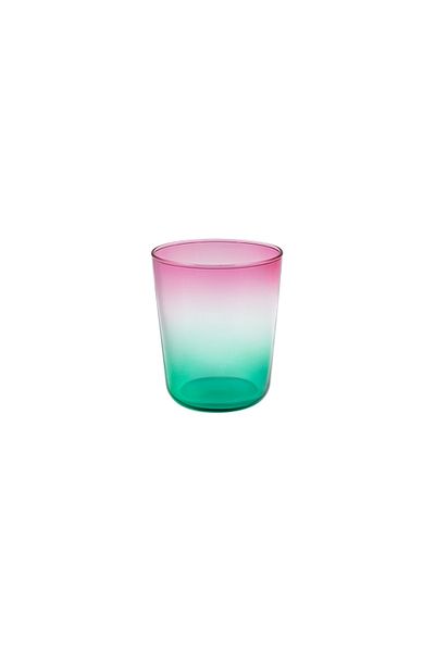Madame Coco Renard Set of 4 Water Glasses - Pink/Green - 315 ml
