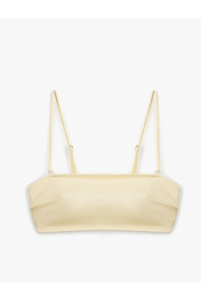Koton Lined Light Support Detachable Straps Strapless Bikini Top