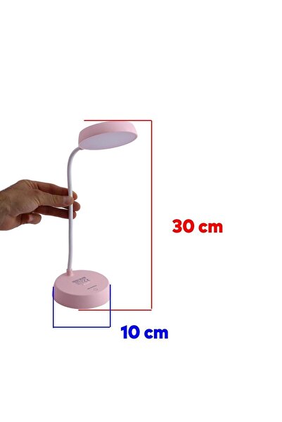 Badem10 Şarjlı Ledli Akrobat 360° Masa Üstü Lambası 3 Renk Kademeli Dokunmatik Ders Çalışma Okuma Işığı