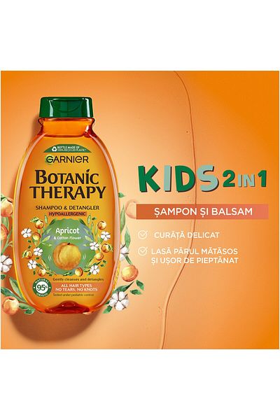 Garnier Garnier Botanic Therapy Kids Apricot 2-in-1 Shampoo with Organic Apricot Oil