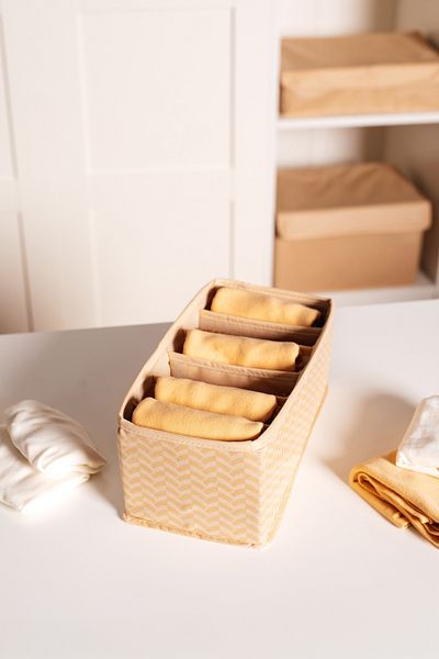 Serstil 6 Compartment Drawer Cabinet Socks / Underwear Foldable Organizer Organizer Box 14X28X12 cm