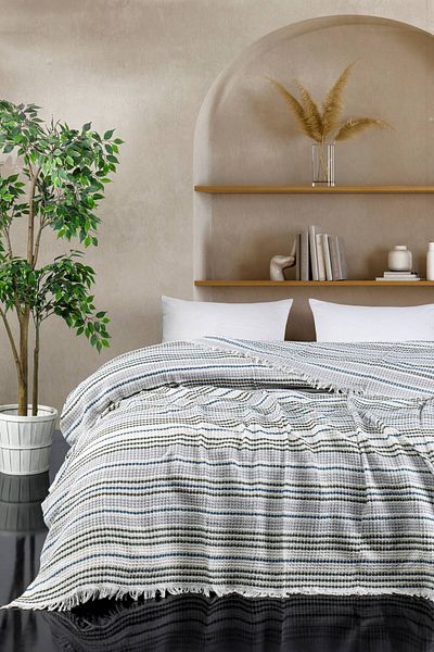 pınars Patterned Cotton Double Pique 200X230 cm