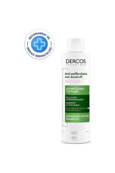 Vichy Sampon anti-matreata Vichy Dercos Anti-Dandruff Sensitive pentru scalp sensibil
