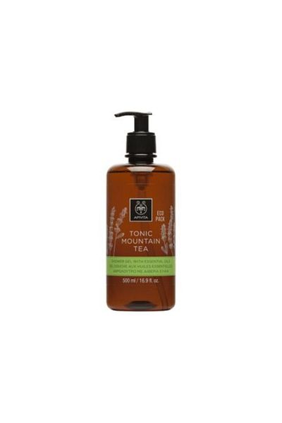 Apivita Gel de dus Tonic Mountain Tea cu uleiuri esentiale Ecopack