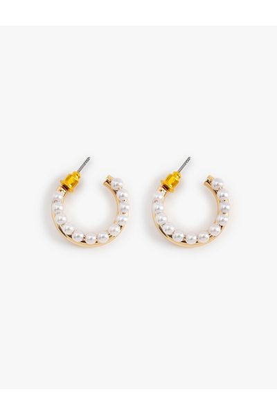 Koton Pearl Hoop Earrings