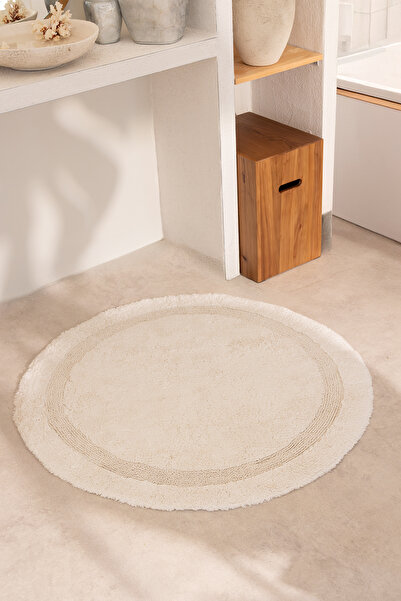 İrya Puffed %100 Pamuk Banyo Paspası Ekru 100x100