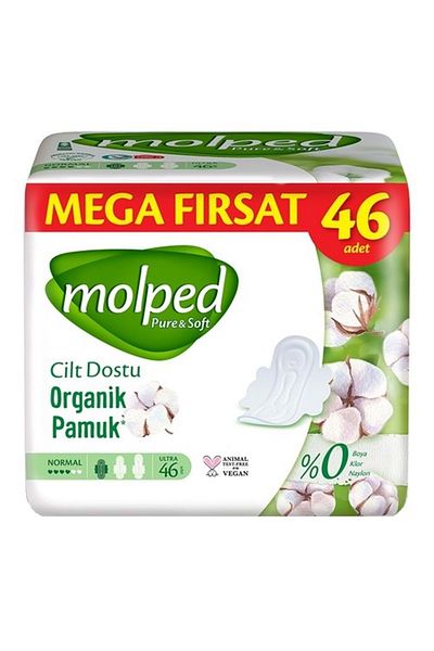 Molped Pure&Soft Sanitary Pad Normal 138 (3Pk*46) Piece Mega Pk