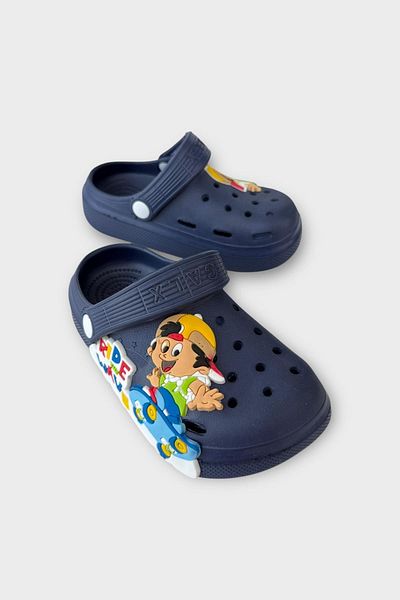 Liger Children's Daily Orthopedic Non-Slip Sole Figured Sandals Slippers Dark Blue