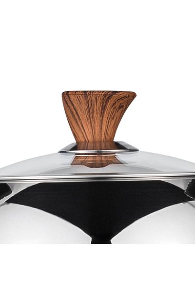 Amboss Pearl Stainless Steel Wooden Handle Medium Size Teapot