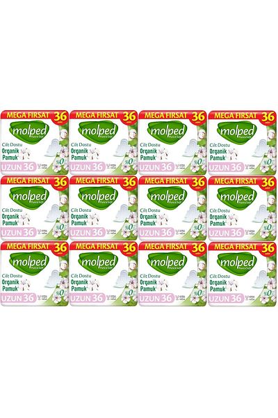 Molped Pure&Soft Sanitary Pad Long 432 (12Pk*36) Piece Mega Pk