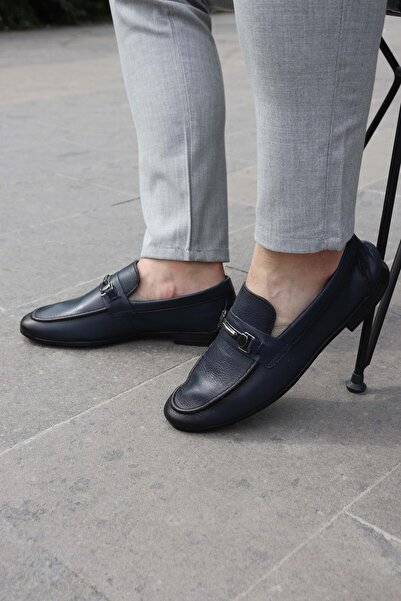 DERİ KABUSU Genuine Leather Men's Buckle Classic Shoes 122