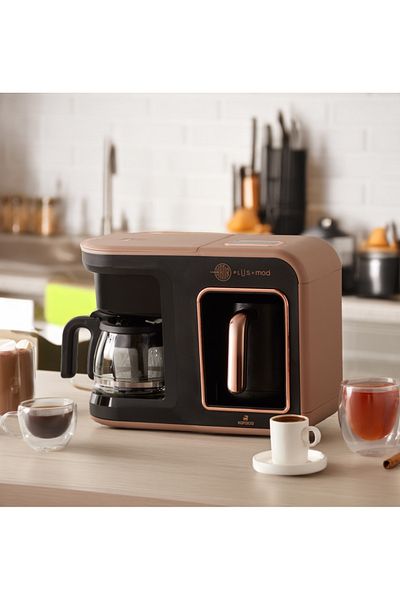 Karaca New Hatır Plus Mod 5 in 1 Coffee Machine, Közde Turk, Milk Drink, Filter Coffee Tea Brewing