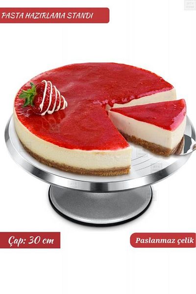 Jet's Home Pastry Preparation Stand Stainless Pastry Stand Steel Pastry Plastering 30 cm