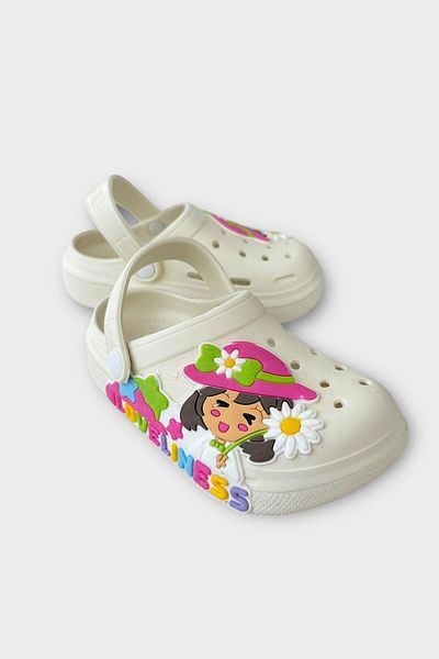 Liger Children's Daily Orthopedic Non-Slip Sole Figured Sandals Slippers Cream