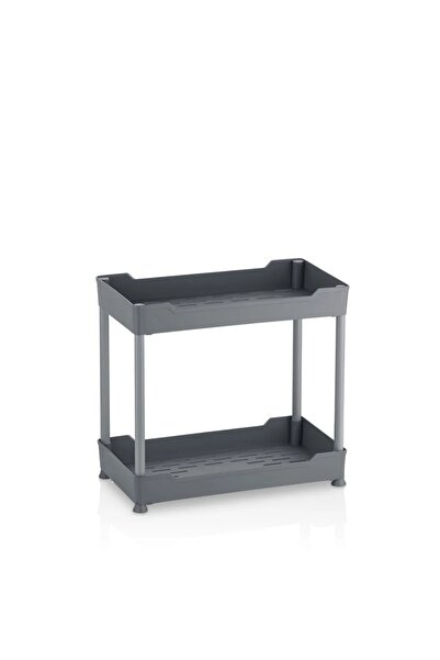 Bayev Class Black 2 Tier under Sink Organizer Detergent Bathroom Organizer Shelf Unit with Wheels