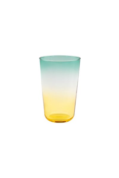 Madame Coco Renard Set of 4 Soft Drink Glasses - Orange/Green - 395 ml