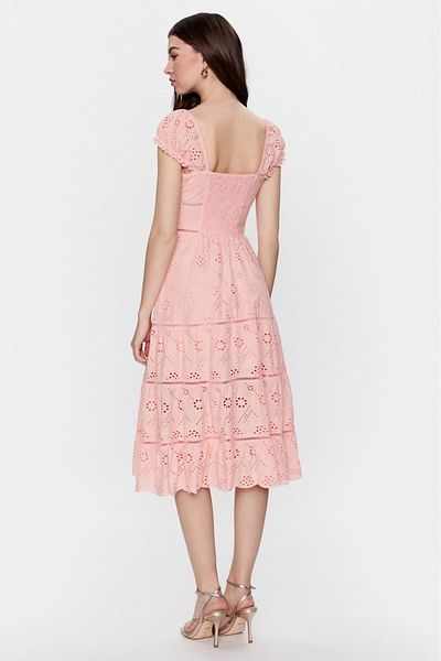 Guess Rochie Guess cu croiala in A si dantela Sangallo Roz L INTL