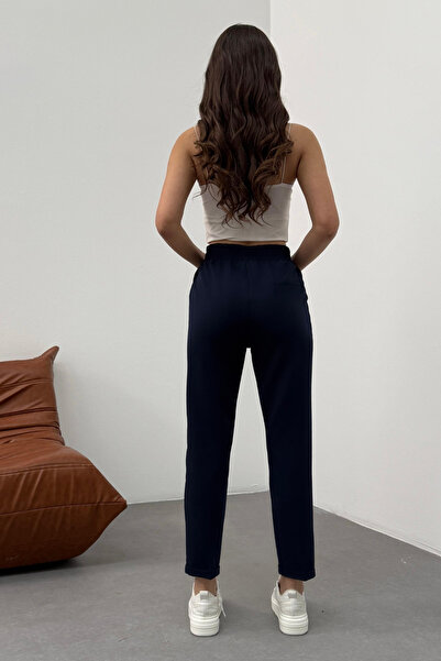 BİKELİFE Női, magas derekú, bokáig érő, rugalmas derékú szövetnadrág