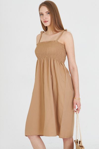 armonika Rochie mini cu bretele din nurcă pentru femei, cu șireturi, cu elastic Gipe ARM-25Y 001047