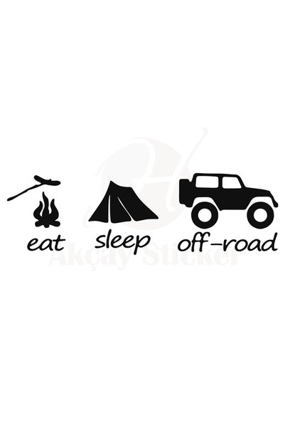 Generic Brand Eat Slepp Offroad – Sticker for Vehicle, Car, Laptop, Wall 40*1...