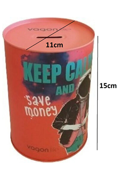 TEKNO İSTANBUL Vagonlife Büyük Boy Kumbara Kırmızı (ÇAP:11CM YÜKSEKLİK:15CM)