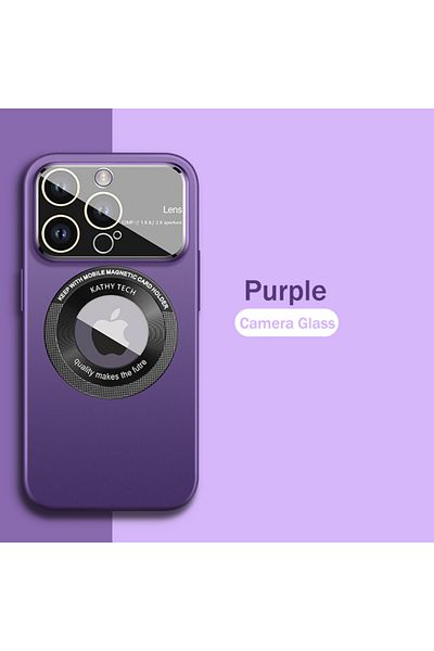 REDz Accessories Husă cu decupaj cu logo, protecție pentru cameră, Magsafe, compatibilă cu iPhone 13 Pro Max, violet