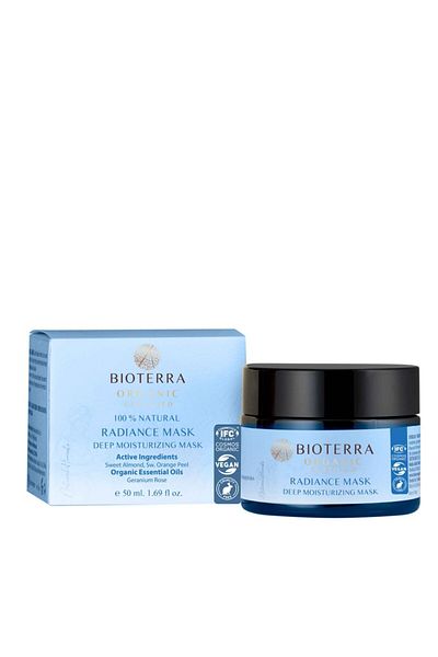 Bioterra قناع الترطيب العميق أورجانيك راديانس 50 مل - تأثير فوري للبشرة الباهتة والمتعبة والباهتة