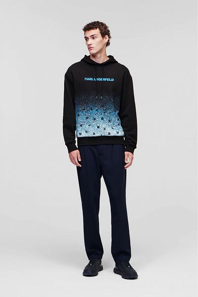 Karl Lagerfeld Karl Lagerfeld Digital Degradee Men's Sweatshirt Black S INTL