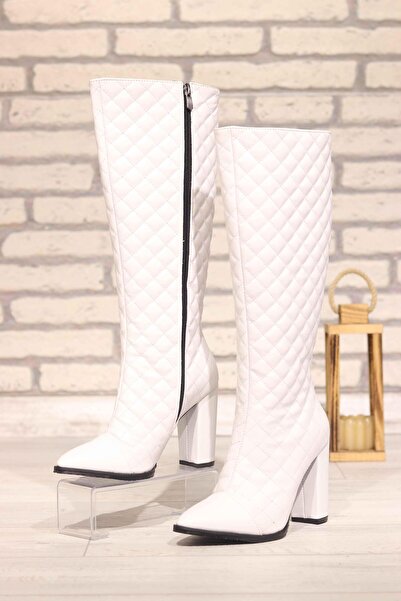 DERİ KABUSU Cizme de damă matlasate 0177