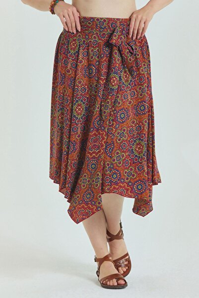 Los banditos Gipe Детально оздоблена спідниця великого розміру з поясом на талії