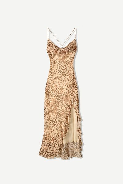 Bershka Animal print midi dress
